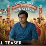 Panchayat Season 4 poster showing main cast and village backdrop