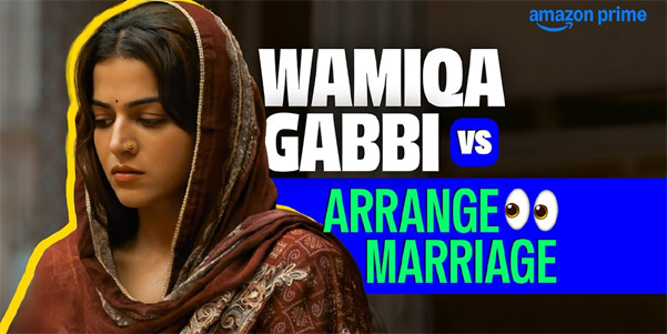 Wamiqa Gabbi and Rajkummar Rao debating arranged marriage in Bhool Chuk Maaf on Prime Video India