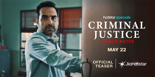 Pankaj Tripathi and Barkha Singh in Criminal Justice: A Family Matter, now streaming