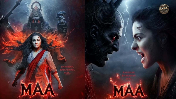 Kajol in Maa movie holding her daughter tightly