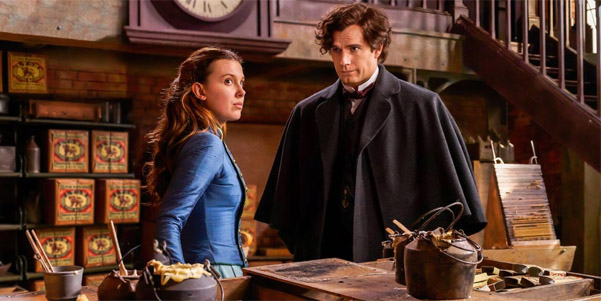 Millie Bobby Brown on the set of Enola Holmes 3 during filming in Malta