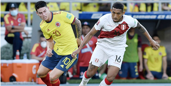 Partido Colombia vs. Perú eliminatorias Mundial 2026 resultado 0-0 en Barranquilla.
