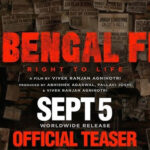 Poster of “The Bengal Files” teaser featuring lead actors Abhishek A and Pallavi J